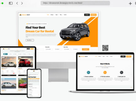 dreams rent car rental booking template