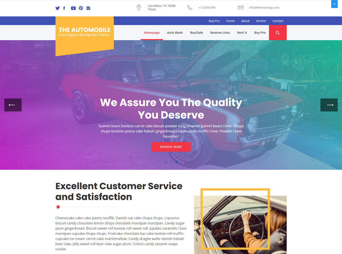 Free Car Auto WordPress Themes 2021