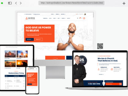 sacreva church website template