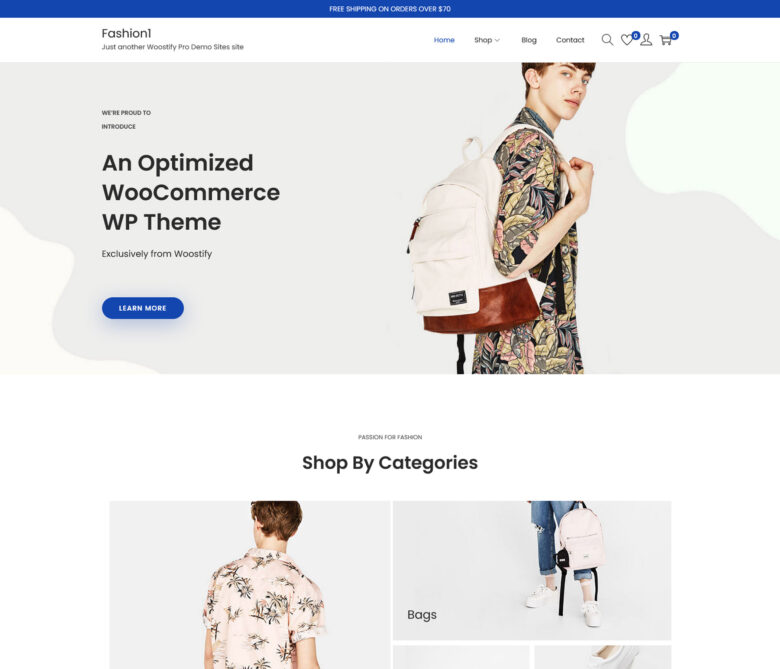 woostify free woocommerce theme